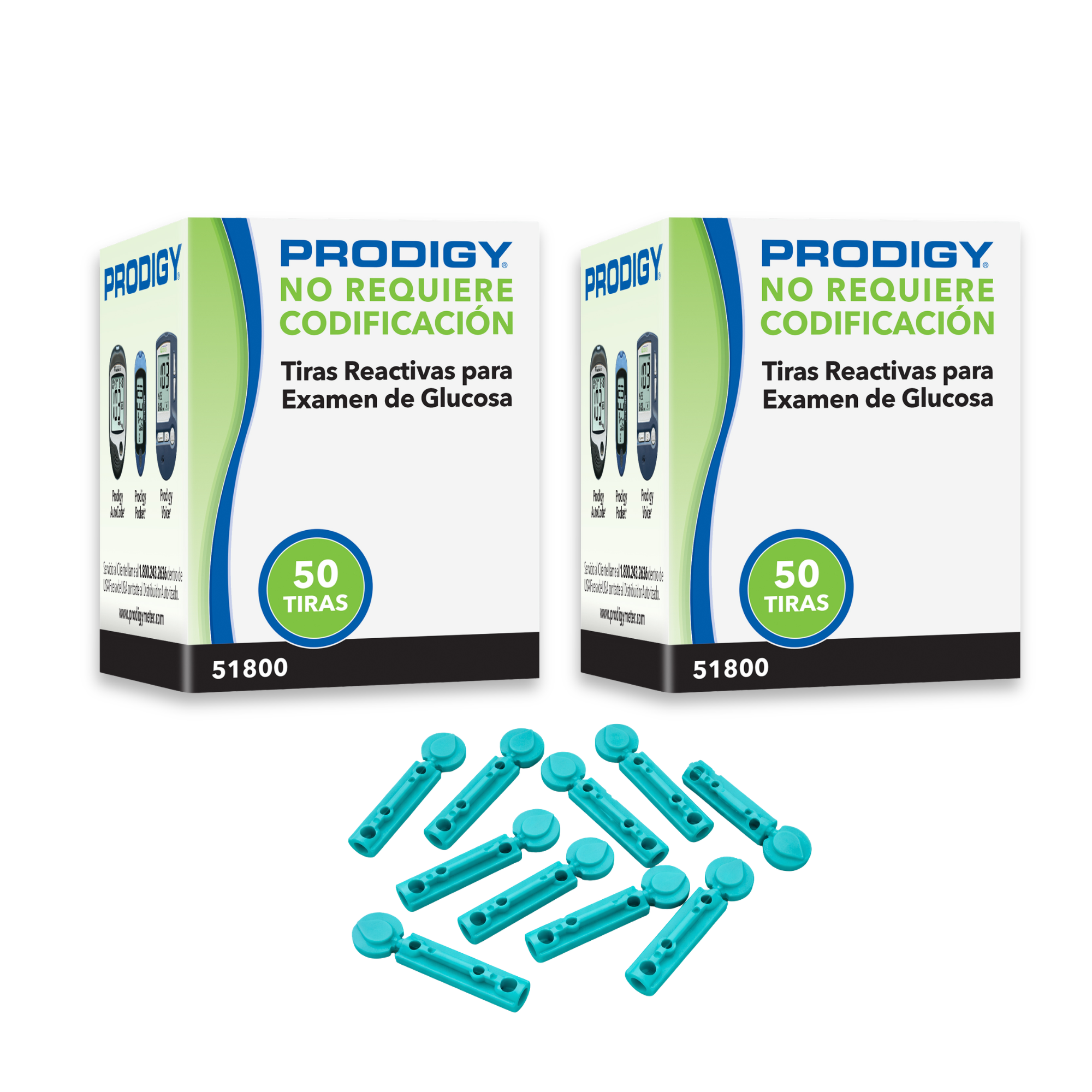 100 Tiras Reactivas Prodigy + 100 Lancetas
