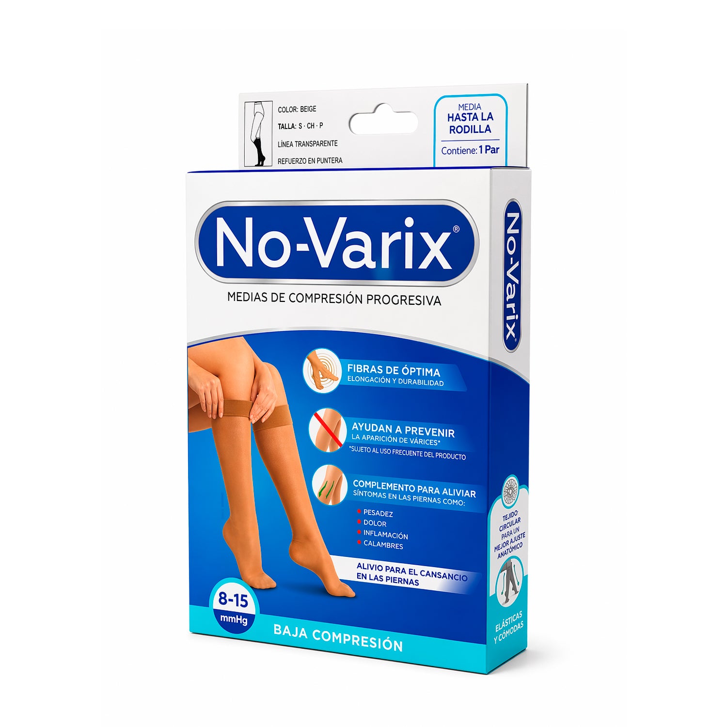 Media de Compresión No-Varix 8–15 mmHg