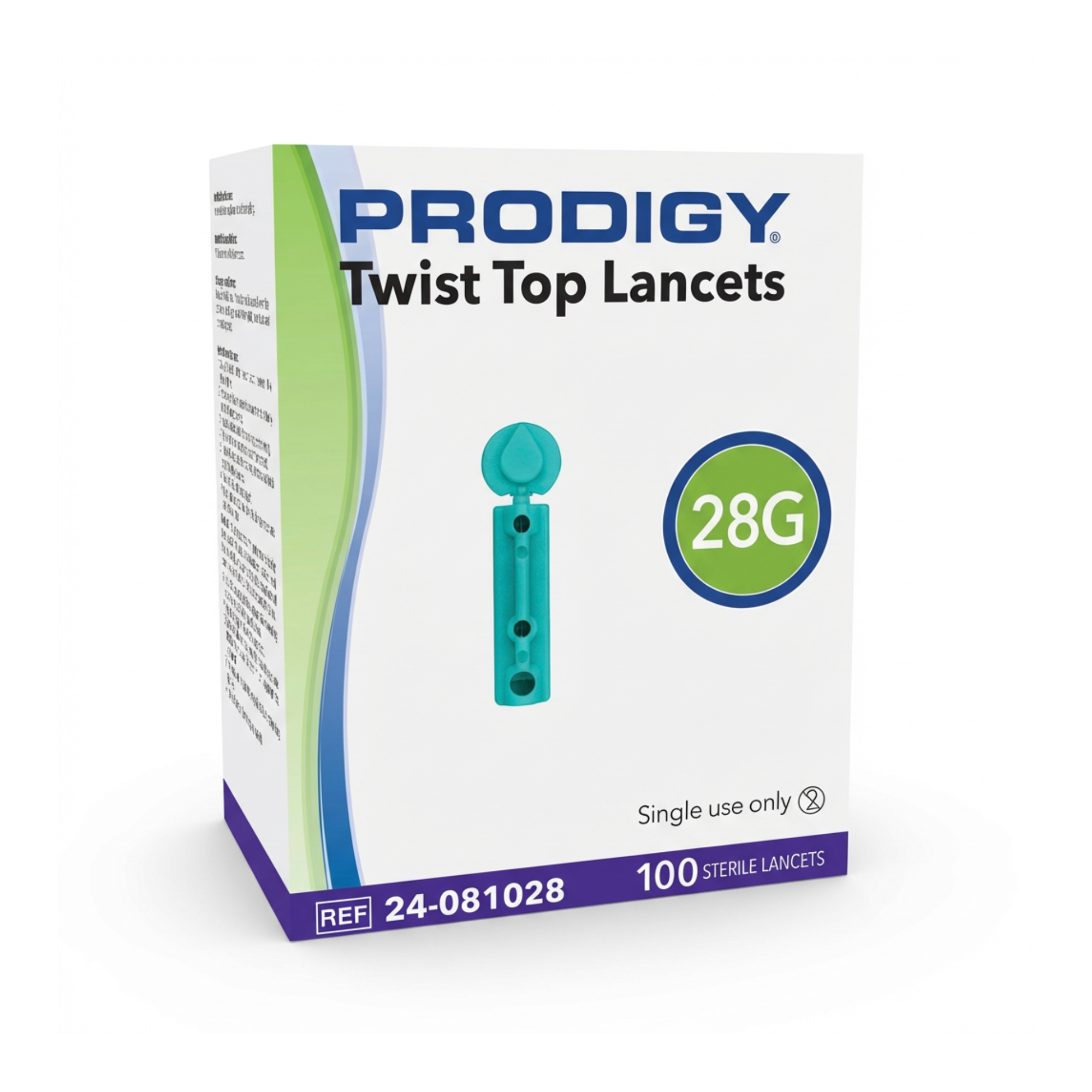 Lancetas Prodigy 28G | Caja x 100 unidades