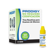 50 Tiras Reactivas Prodigy + Solución de Control
