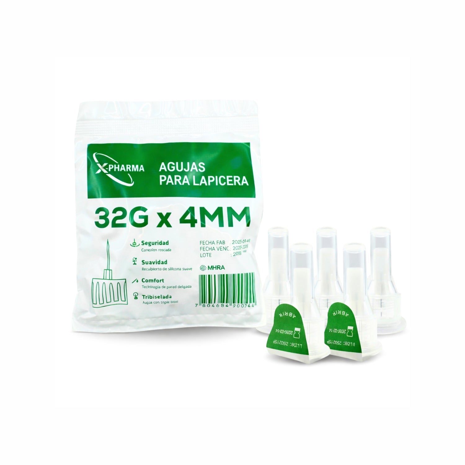 Agujas para Lapicera Universal 32G x 4 mm  | Bolsa 5 unidades