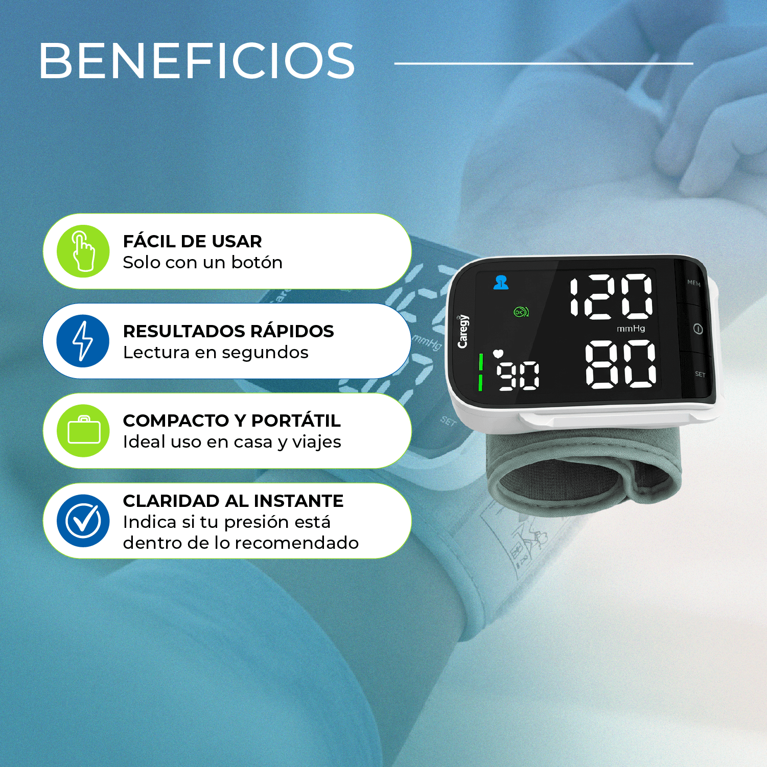 Toma Presión Tensiómetro Digital Automático De Muñeca Con Voz