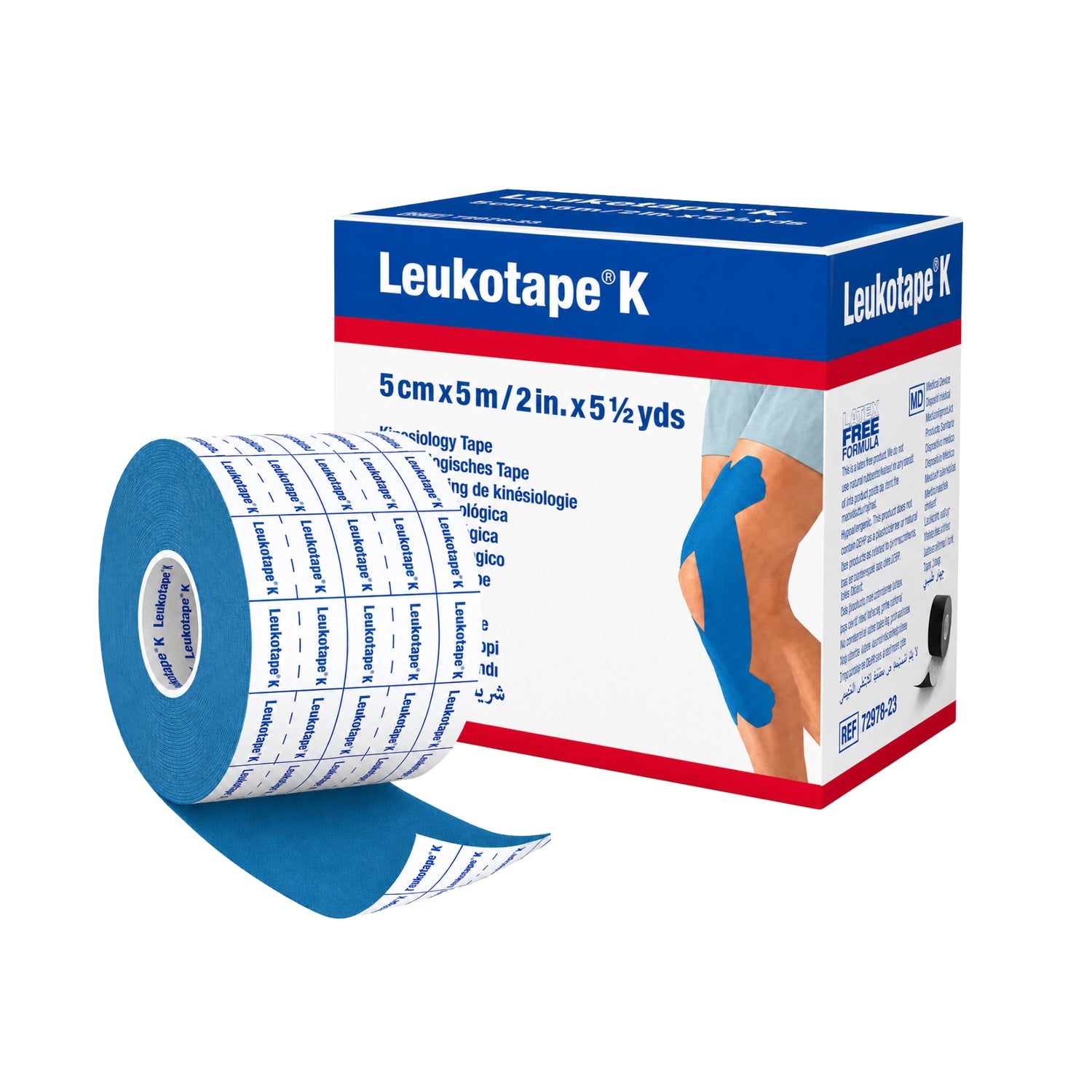 Cinta Kinesiológica Leukotape K Azul 5 cm x 5 m