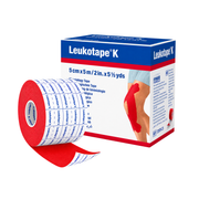Cinta Kinesiológica Leukotape K Rojo 5 cm x 5 m