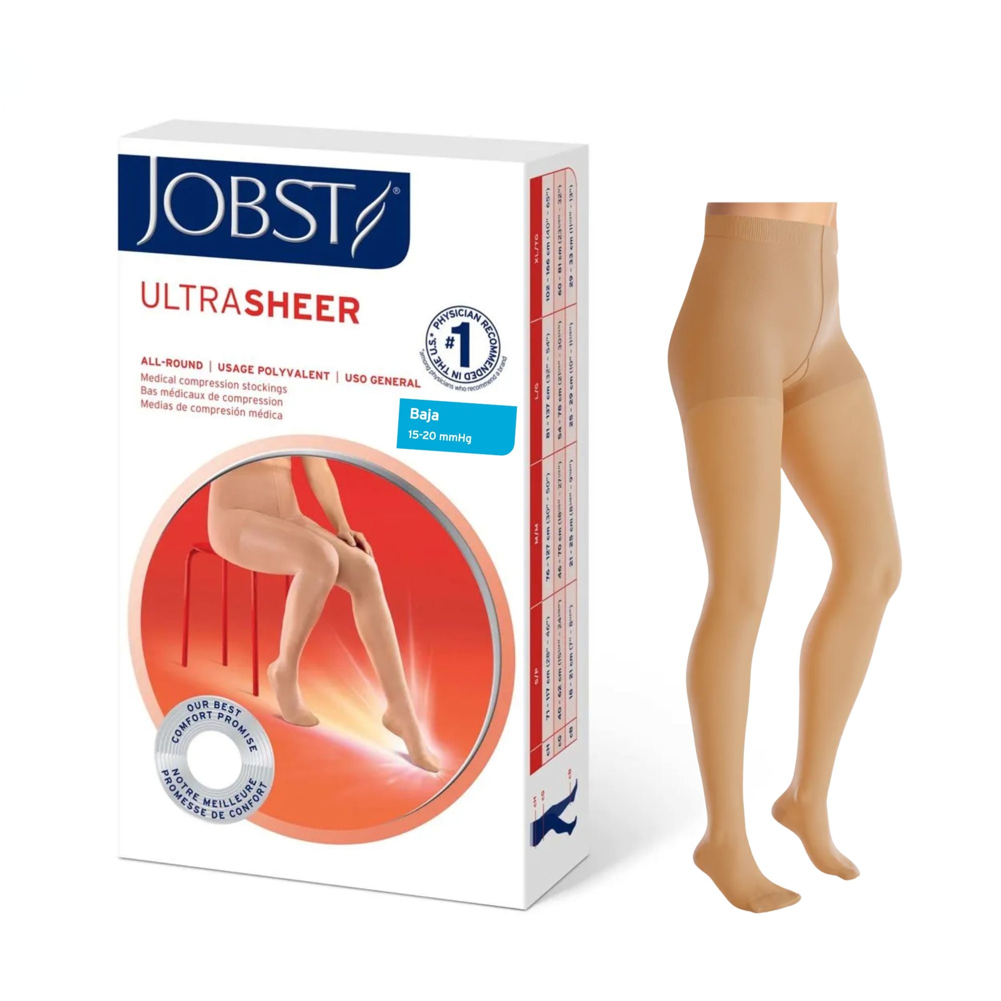Media Compresiva Jobst Ultrasheer 15-20 mmHg Panty