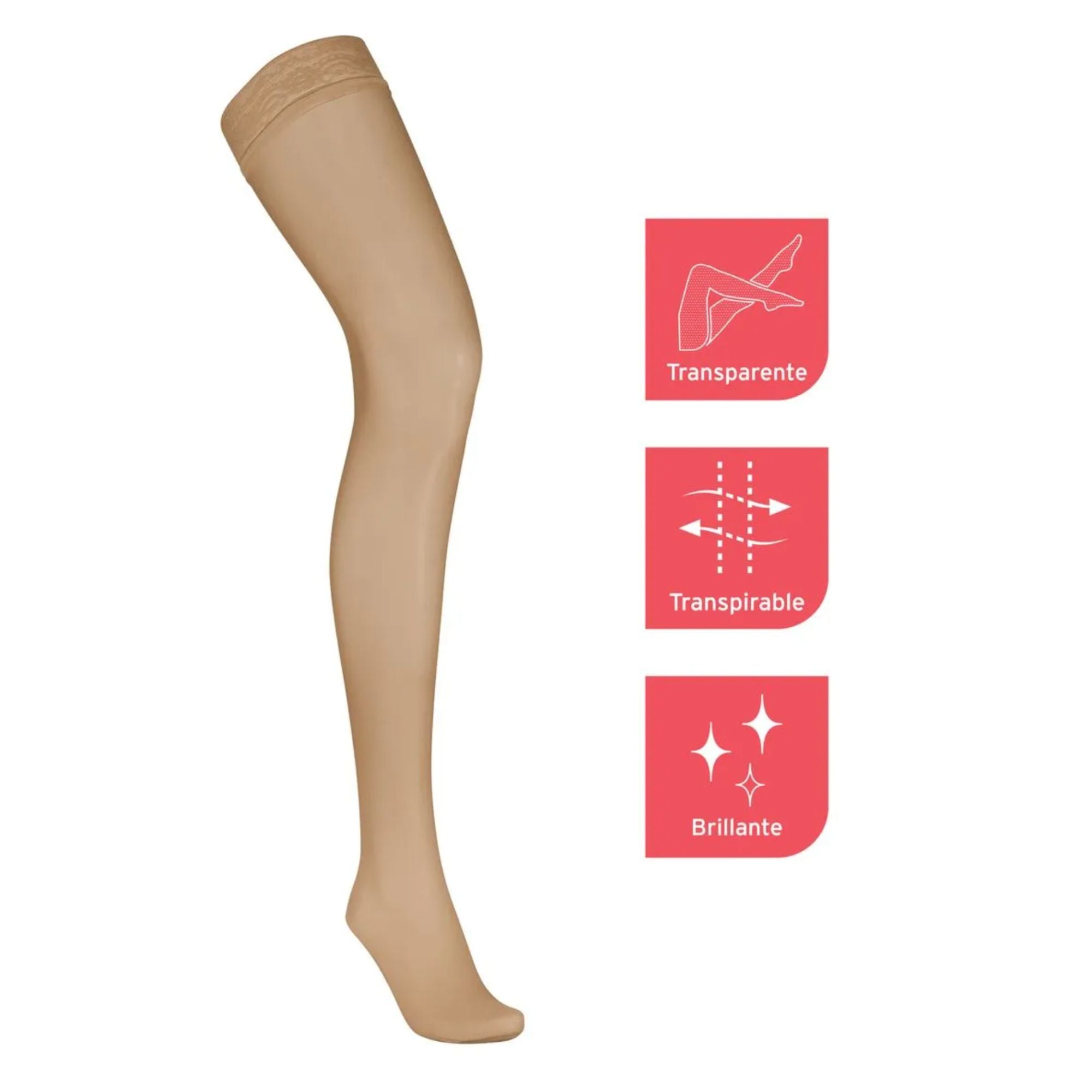 Media Compresiva Jobst Ultrasheer 15-20 mmHg Muslo