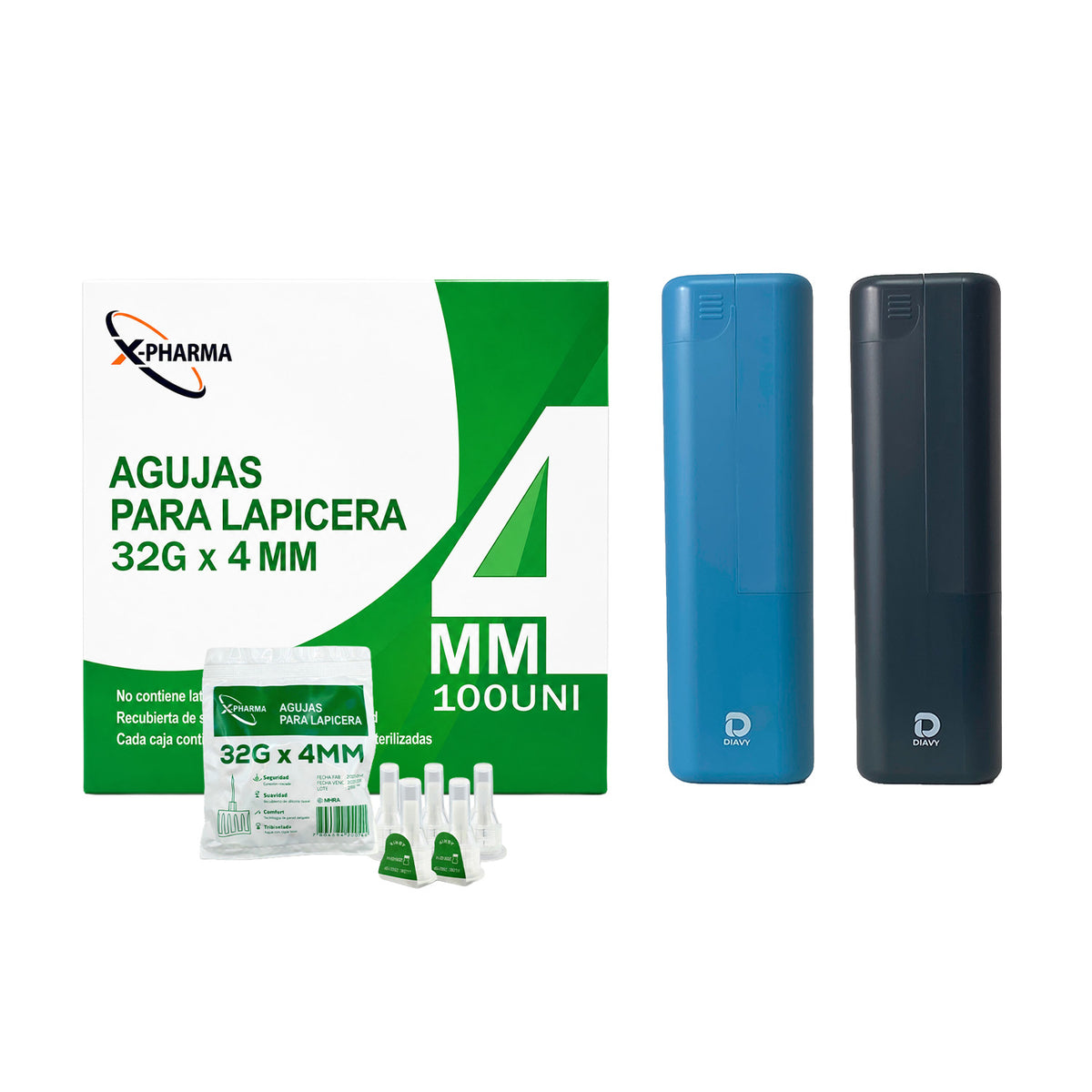 Estuche Diavy + 100 Agujas para Lápiz de Insulina Ozempic® Mounjaro® Wegovy®