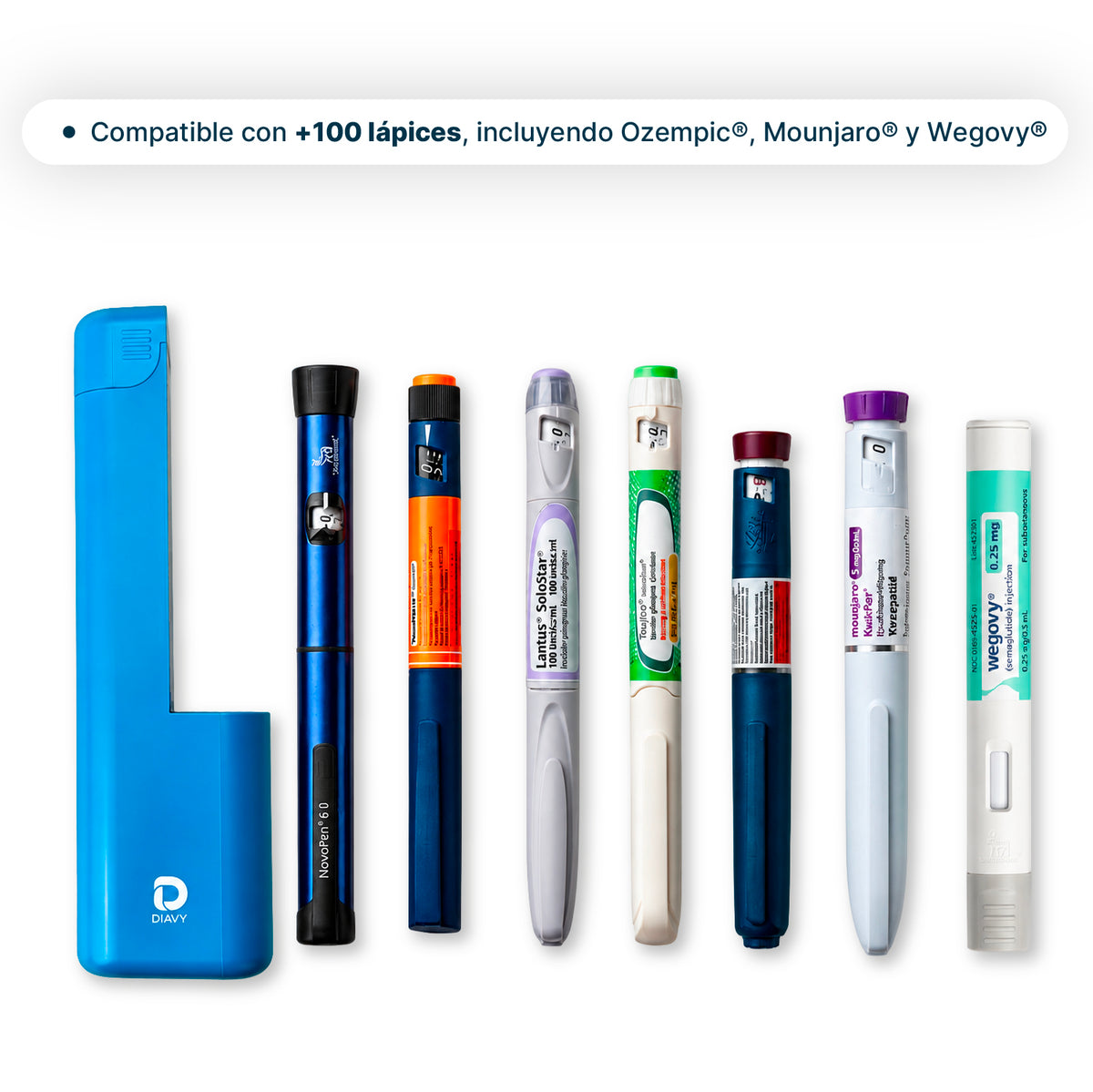 Estuche Diavy para Lápiz de Insulina y 4 Agujas Ozempic® Mounjaro® Wegovy®