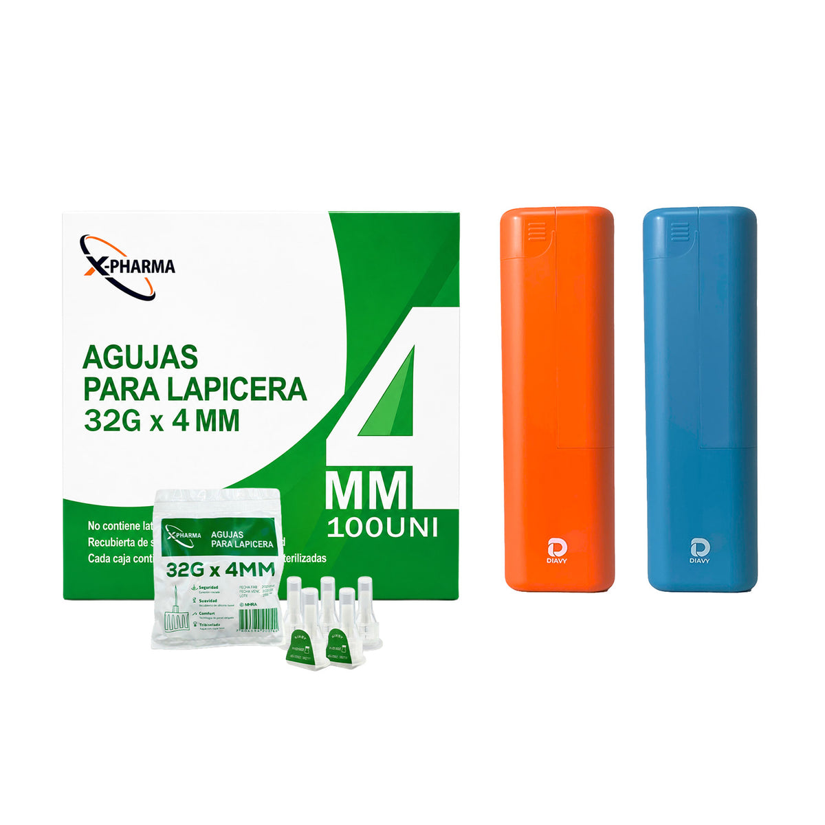 Estuche Diavy + 100 Agujas para Lápiz de Insulina Ozempic® Mounjaro® Wegovy®