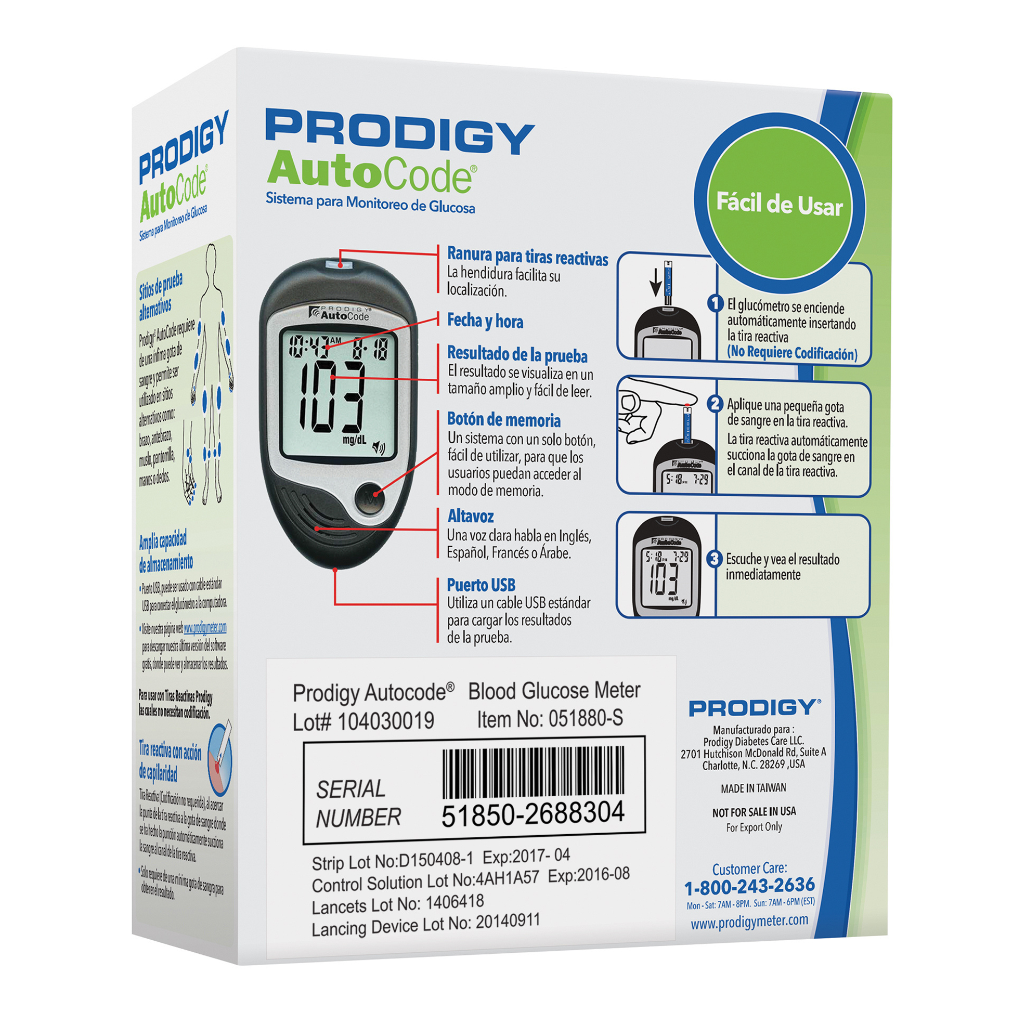 Glucometro Prodigy Autocode | Kit Inicial