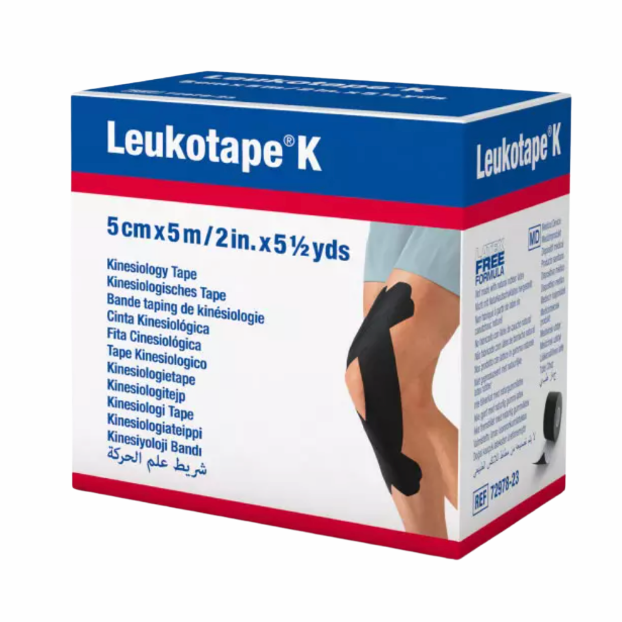 Cinta Kinesiológica Leukotape K Negro 5 cm x 5 m