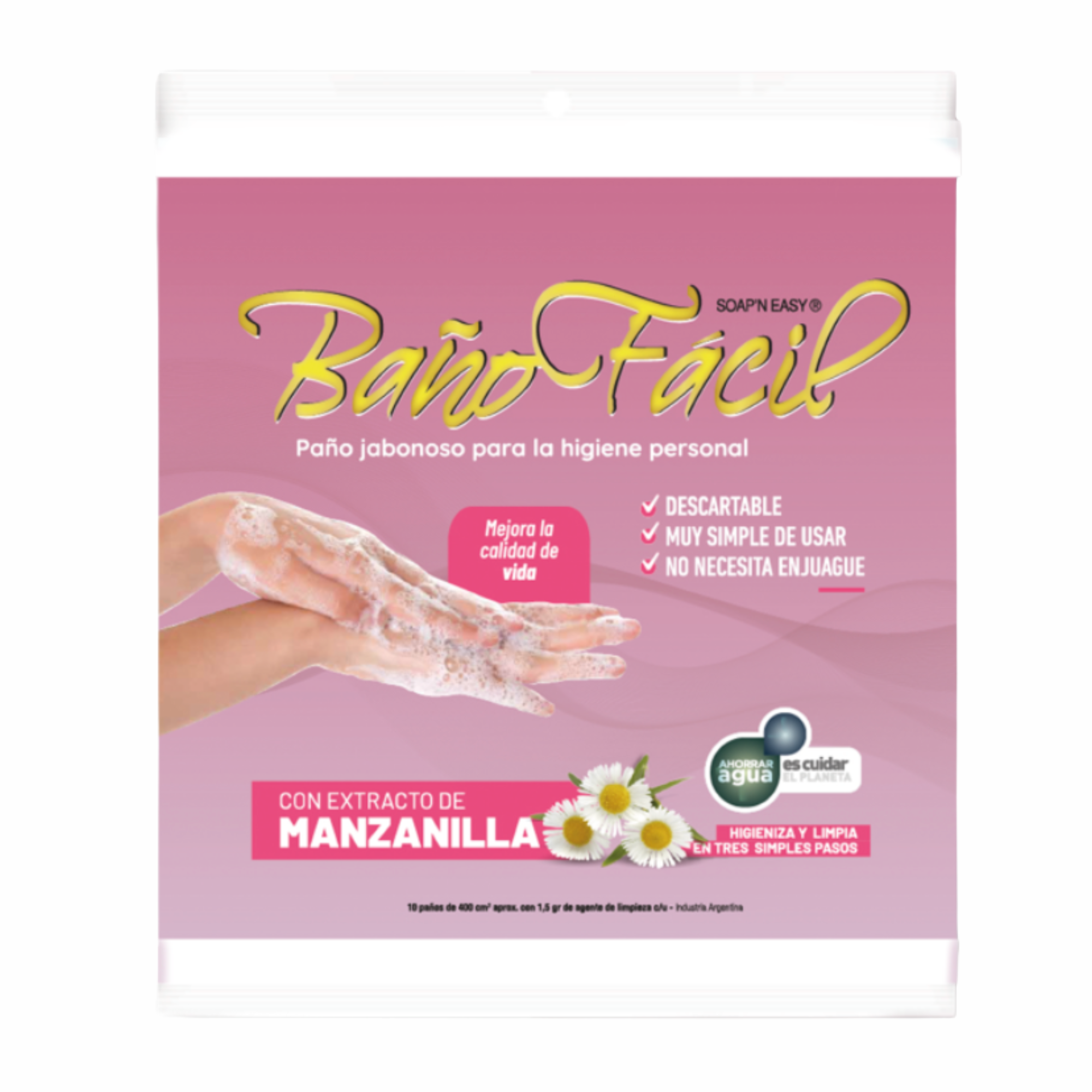Paño Jabonoso Baño Fácil con Manzanilla