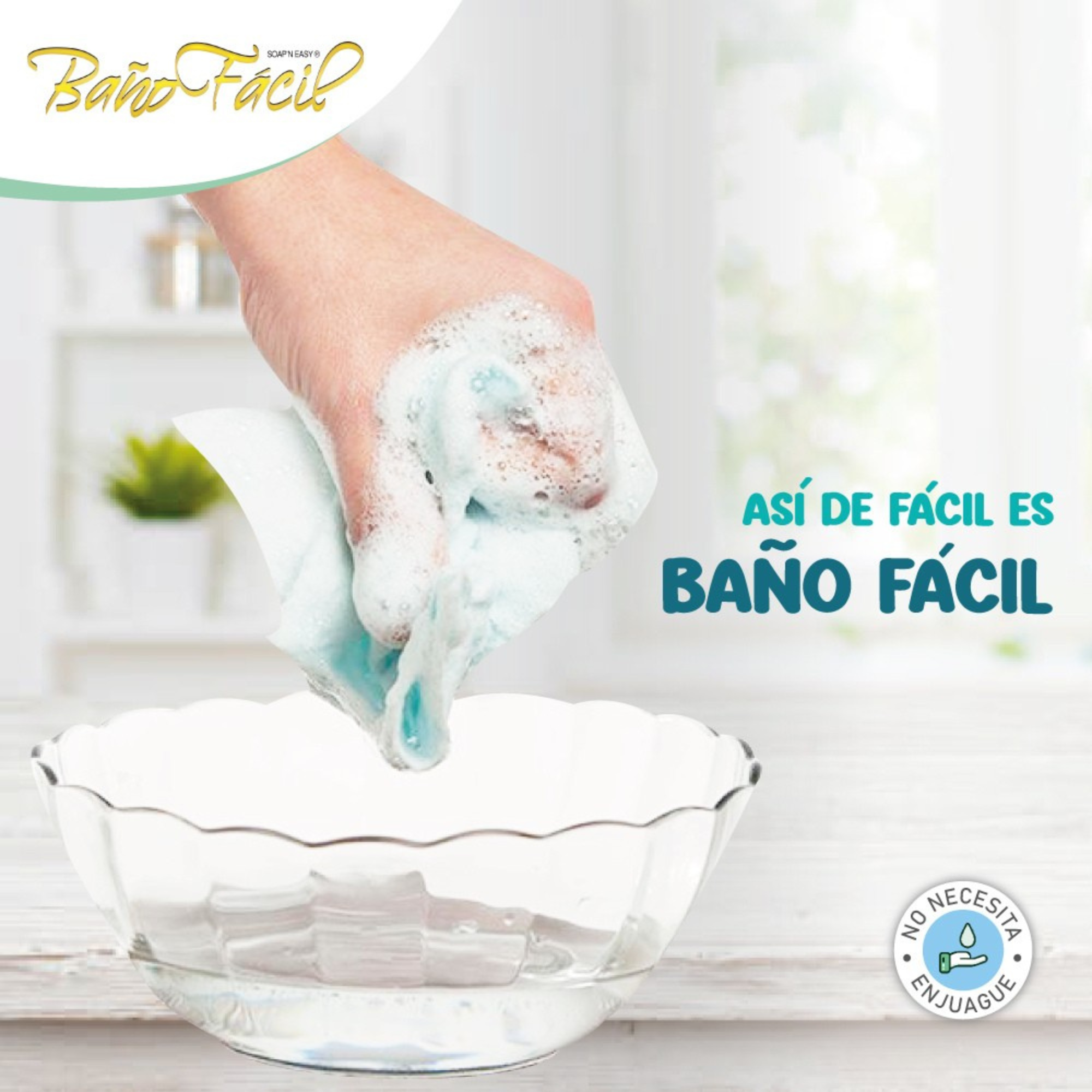 Paño Jabonoso Baño Fácil con Manzanilla