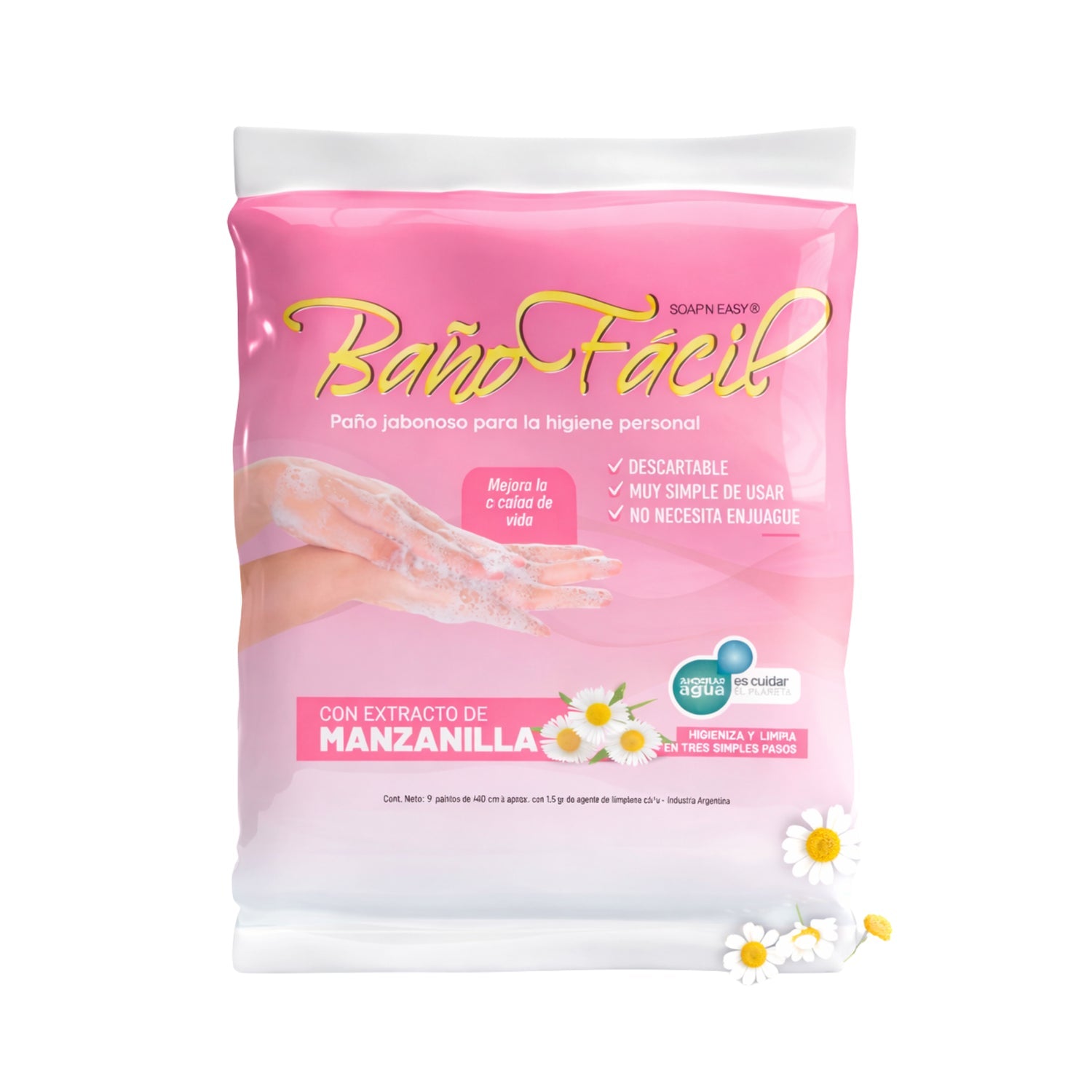Paño Jabonoso Baño Fácil con Manzanilla
