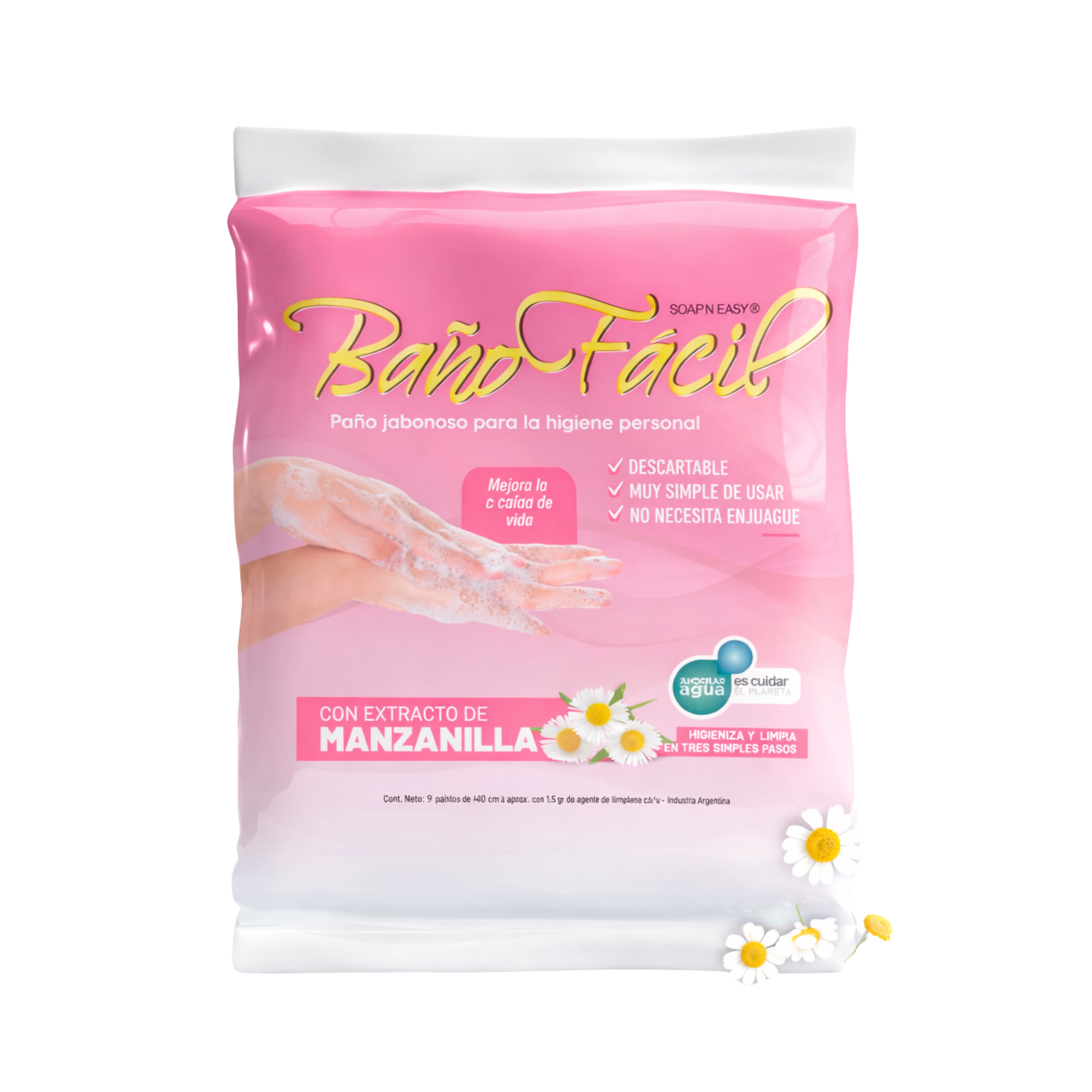 Paño Jabonoso Baño Fácil con Manzanilla