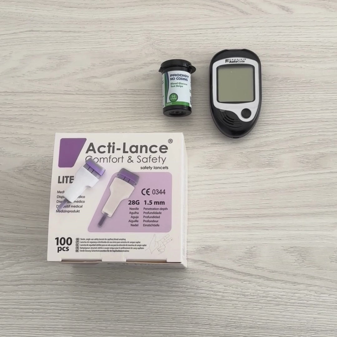 Cargar vídeo: Lancetas de Seguridad Acti-Lance® Lite 28G x 1,5 mm caja 100 Unidades