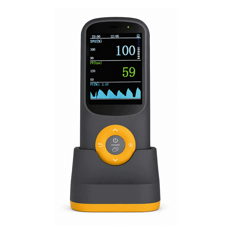V-Care Pocket · Oxímetro Veterinario Portátil 2.8"