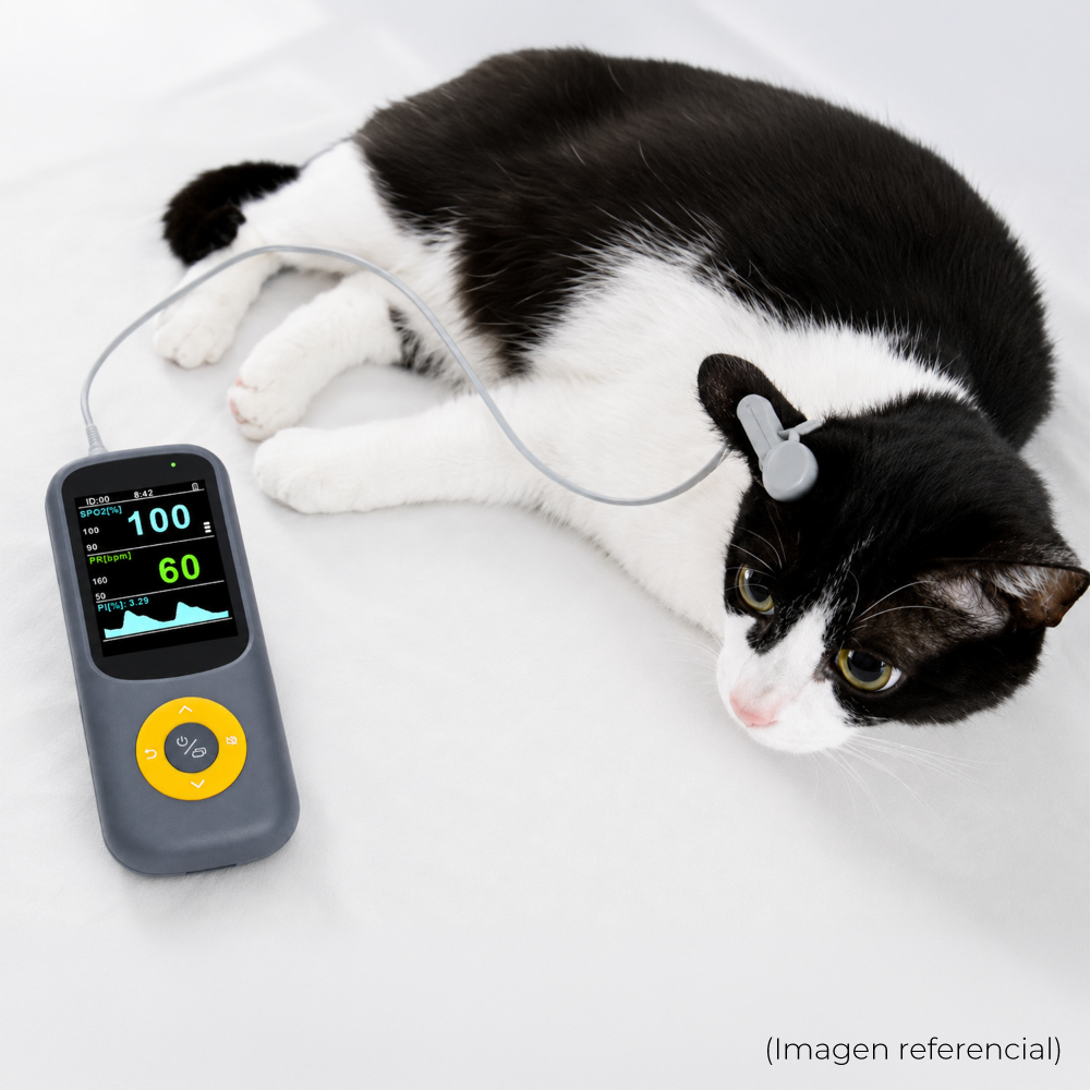 V-Care Pocket · Oxímetro Veterinario Portátil 2.8"