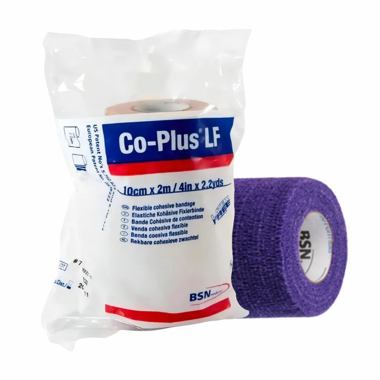 Venda Cohesiva Co-Plus LF 10 cm x 2 m Color Lila