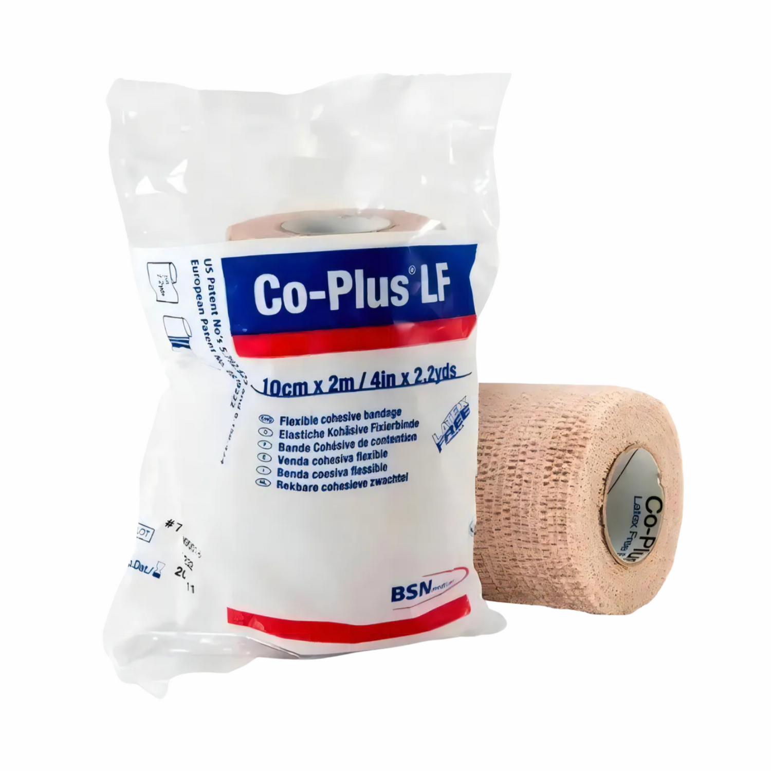 Venda Cohesiva Co-Plus LF 10 cm x 2 m Color Piel
